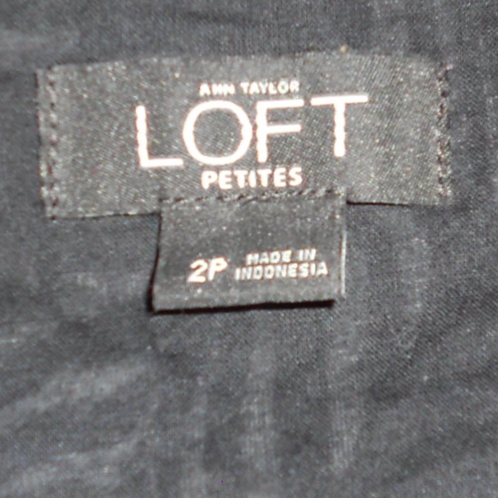 Loft 2p Black/White Leaf Pattern Crossover Sleeve… - image 7